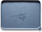 Hoki Found XX-Large Silicone Pet Feeding Mats - Non Slip Cat Dog Bowl Mats - Waterproof, Gray (28'' x 26'')