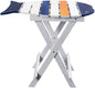 Fish-Shaped Coastal End Table, Folding Wooden Nautical Coffee Table, Rustic by Unknown