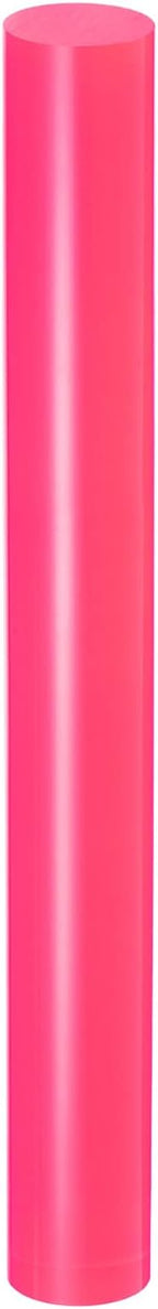 HARFINGTON Acrylic Clay Roller 9 Inch x 1 Inch Solid Non-Stick Plastic Round Tube Roller Polymer Clay Rod Fondant Rolling Pin for Shaping, Sculpting, Modeling DIY Crafts, Rose Red