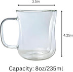 LEMONSODA Double Walled Colored Insulated Coffee Mugs - 10oz - Hot or Cold Latte, Tea, Cappucino, Coffee, Espresso Mug with Handle - Premium Packaging (Set of 2)