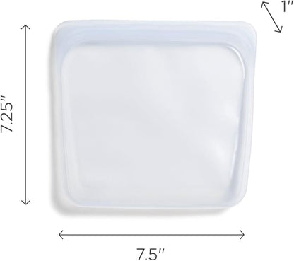 Stasher Platinum Silicone Food Grade Reusable Storage Bag, Amethyst (Sandwich) | Reduce Single-Use Plastic | Cook, Store, Sous Vide, or Freeze | Leakproof, Dishwasher-Safe, Eco-friendly | 28 Oz