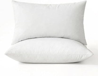 MIULEE 12x20 Pillow Inserts, Double-Layer Down-Proof Cotton Cover, Decorative by MIULEE