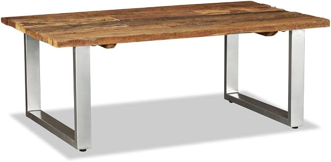 Coffee Table Solid Reclaimed Wood 39.4"x23.6"x15", Side Table, Center Table - Image 4