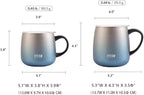 TYESO Office Coffee Mug,Vacuum Insulated Mug Double Wall Stainless Steel Cup (Rose Gold, 16 oz)