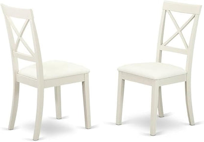 East West Furniture BOC-WHI-LC Boston Dinette Chairs by EastWestFurniture