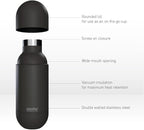 Asobu Orb Stainless Steel Double Wall Insulated Travel Water Bottle – Lid Doubles as a Cup 14 Ounce