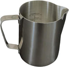 Rattleware 32 oz Latte Art Pitcher – Stainless Steel Frothing Pitcher with Etched Graduation, Tapered Spout, Ergonomic Handle, Professional Steaming Pitcher for Baristas, Cafe and Home Use