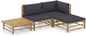 vidaXL Patio Lounge Set 4 Piece, Sectional Sofa by vidaXL