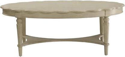 Acme Fordon Oval Coffee Table in Antique White - Image 4