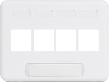 ICC 4-Port Modular Furniture Faceplate by ICC