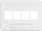 ICC 4-Port Modular Furniture Faceplate by ICC
