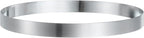 HARFINGTON Round Cake Ring 8.27 x 1 Inch Seamless Stainless Steel Pastry Mousse Dessert Ring Mirror Coating for Baking Cooking English Muffins Crumpet Making Tool