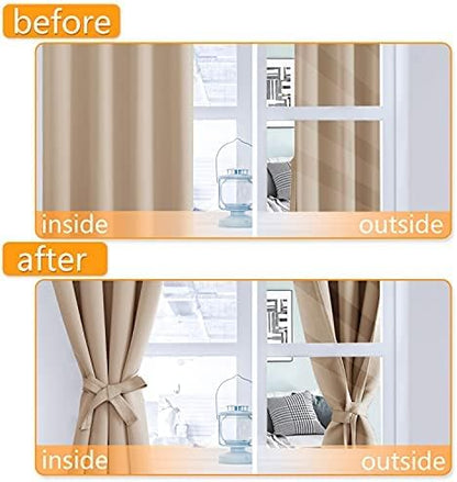 RV Blackout Curtains for Bedroom 52 x 36 Inches Long Beige 2 Panels | Thermal - Image 5