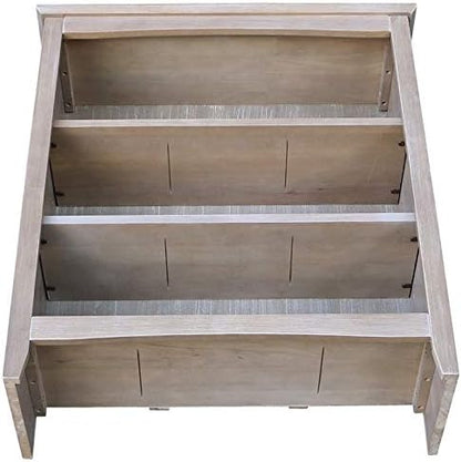 IC International Concepts, Shaker Solid Wood Bookcase, 2 Adjustable Shelves - Image 7