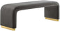 Modway EEI-6734-BRA-STG Koda Performance Velvet Waterfall Long Bench, Brass by Modway