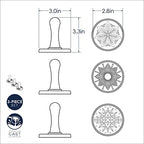 Nordic Ware Starry Night Cast Cookie Stamps, 3-inch rounds, Silver
