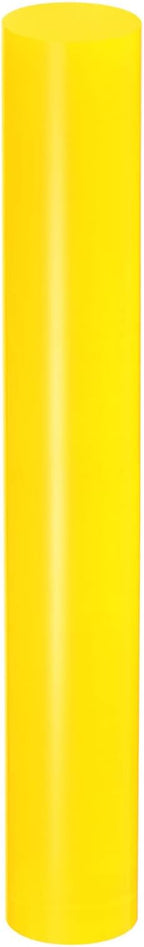 HARFINGTON Acrylic Clay Roller 7.28 Inch x 1 Inch Solid Non-Stick Plastic Round Tube Roller Polymer Clay Rod Fondant Rolling Pin for Shaping, Sculpting, Modeling DIY Crafts, Yellow