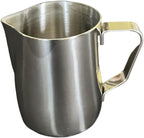Rattleware 20 Oz Stainless Steel Etched Latte Art Pitcher Frother Cup with Drip-Resistant Spout and Graduated Measurements Jug Perfect for Home, Cafes, Restaurants, Trusted By Baristas Worldwide