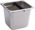TrueCraftware- 6” Deep Commercial Grade Stainless Steel Coffee Knock Box with Rubber Knock Bar 0.6mm Thickness- Durable Barista Espresso Knock Box Perfect for Restaurant Cafes Home