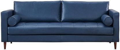 Pemberly Row Eco Leather Sofa, High Density Foam Cushion, Hardwood Frame - Image 2
