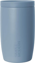 Simple Modern Travel Coffee Mug Tumbler with 360° Lid | Ceramic-Lined Insulated Stainless Steel Cold Brew Iced Coffee Cup Thermos | Gifts for Women Men Her Him | Voyager Signature | 12oz | Blue Dune