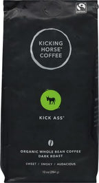 Kicking Horse Coffee, Kick Ass, Dark Roast, Whole Bean, 10 Oz (Pack of 2)
