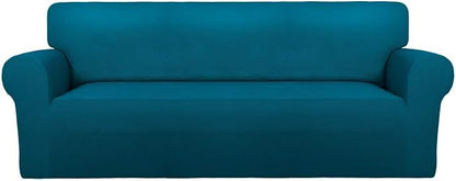 PureFit Stretch Oversized Couch Covers Sofa Slipcovers Peacock Blue | 1-Piece by PureFit