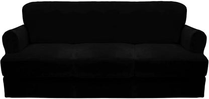 CUCRAF T Cushion Sofa Cover 4 Piece Slipcovers, Soft Thick Velvet Couch Cover by CUCRAF