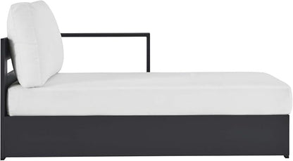 Modway Tahoe Powder-Coated Aluminum Outdoor Chaise Lounge in Gray White - Image 4