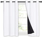 NICETOWN White 100% Blackout Curtains 45 inches Long, 2 Thick Layers Completely by NICETOWN