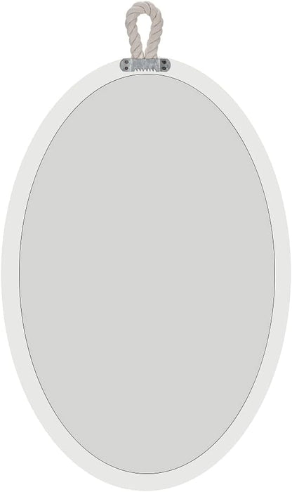Oval Mirrors for Wall Decor Small White Nautical Rope Mirror Hanging Decorative - Image 8
