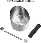 Espresso Knock Box, Large Capacity & Non-Slip Base Coffee Knock Box, Barista Tools, Espresso Machine Accessories (Black)