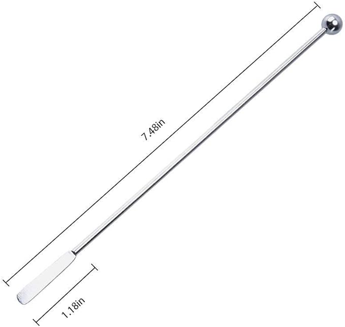 20 pcs Stainless Steel Coffee Beverage Stir Sticks Cocktail Stirrers Drink Swizzle Stick 7.4" Swizzle Stick Picks Tools