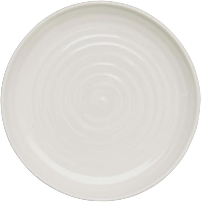 Portmeirion Sophie Conran White Coupe Side Plate Set of 4-6.5 Inch Porcelain Dining Plates with Non-Stick Glaze, Durable Tableware & Everyday Dinnerware, Dishwasher, Microwave, Freezer & Oven Safe