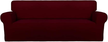 PureFit Stretch Couch Covers for Sofa Large Sofa Slipcovers Wine | 1-Piece by PureFit