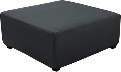 Super Stretch 40x40x15 inch Square Ottoman Cover- Soft Form Fit Ottoman Cover by UOIJAY