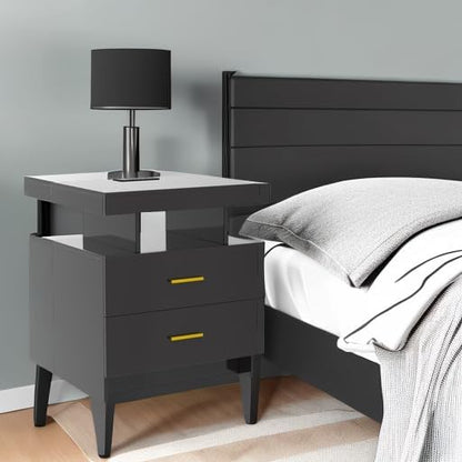 HNEBC Auto LED Nightstand with Wireless Charging Station & USB Ports, High - Image 9