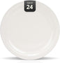 Stoneware Narrow Rim Commercial Grade Dinnerware America White, Plate 9 5/8", Case of 24