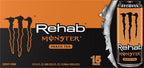 Monster Energy Rehab Peach Tea + Energy, Energy Iced Tea, Energy Drink, 15.5 Ounce (Pack of 15)