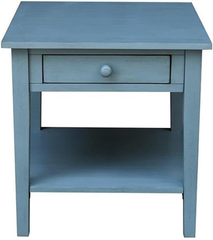 IC INTERNATIONAL CONCEPTS Spencer Blue Wood End Table - Image 4