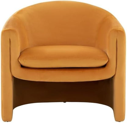 SAFAVIEH Couture Collection Laylette Pumpkin Velvet Accent Chair by SAFAVIEH