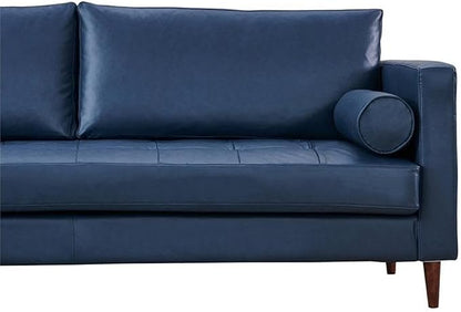 Pemberly Row Eco Leather Sofa, High Density Foam Cushion, Hardwood Frame - Image 3