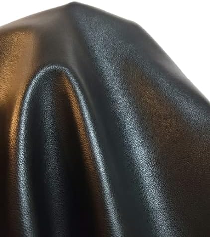 NAT Leathers | Black Soft Faux Vegan PU Leather by The Yard 25 Yard roll by NATLeathers