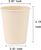 Disposable Paper Cups, Plant Fiber Brown Hot Drink Cups 160 Count 8 oz