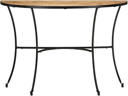 Industrial Style Side Table, Natural Solid Mango Wood End Stand - Image 3