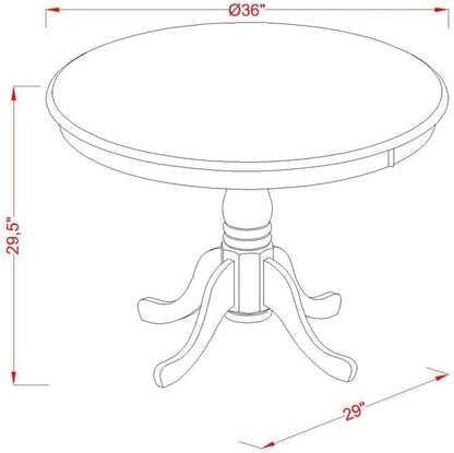 East West Furniture AMT-LBL-TP Antique Modern Kitchen Table - Image 3