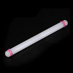 HARFINGTON Fondant Rolling Pin 18 Inch x 0.98 Inch Adjustable Guide Rings Non-Stick PP Plastic Fondant Roller Dough Roller Kitchen Decorating Tools for Cookie Pastry Pizza Clay