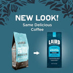 Laird Superfood Focus Coffee, Medium Roast Ground Coffee Infused with Functional Mushrooms and Botanical Adaptogens, 12 oz. Bag (Pack of 2)