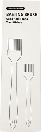 Silicone Basting Brush 2 Pcs Pastry Brush for Oil, BBQ, Grill, Sauce Baking Cooking, Dishwasher Safe (Black)