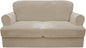 CUCRAF T Cushion Sofa Cover 3 Piece Loveseat Slipcovers, Soft Thick Velvet by CUCRAF